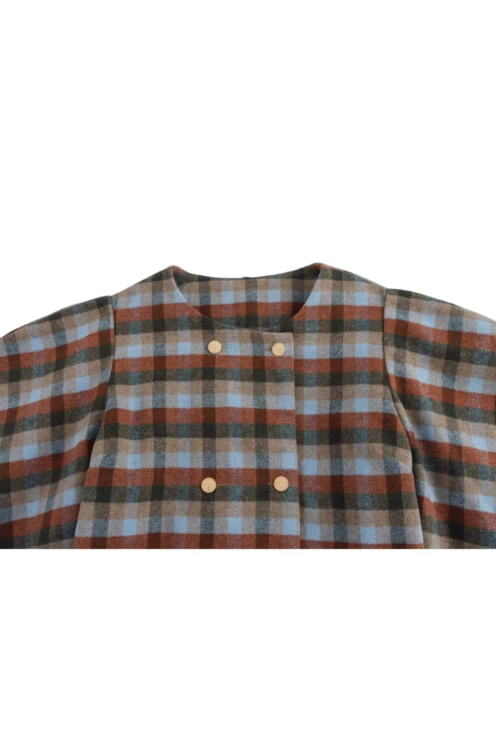 'Anita ' Short Length Color-Blocked Tweed Jacket