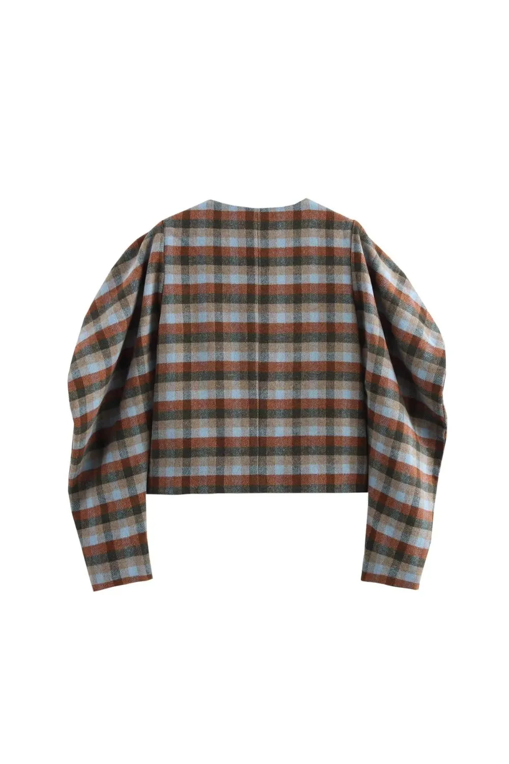 'Anita ' Short Length Color-Blocked Tweed Jacket