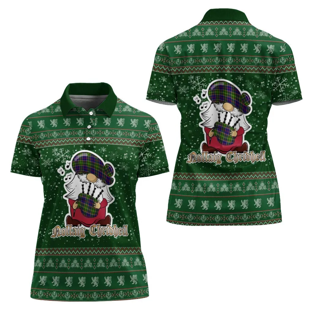 Arnott Clan Christmas Family Polo Shirt with Funny Gnome Playing Bagpipes