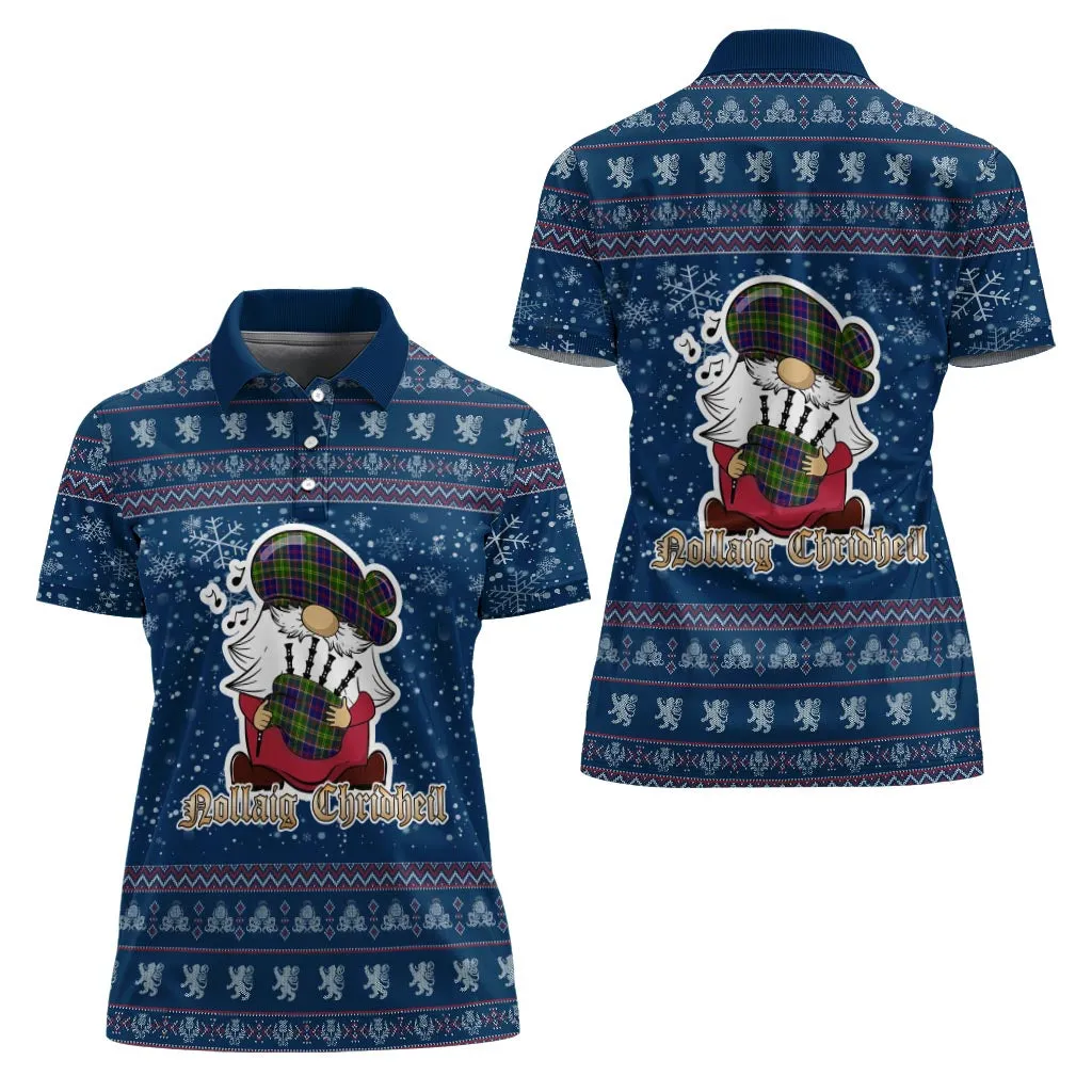 Arnott Clan Christmas Family Polo Shirt with Funny Gnome Playing Bagpipes