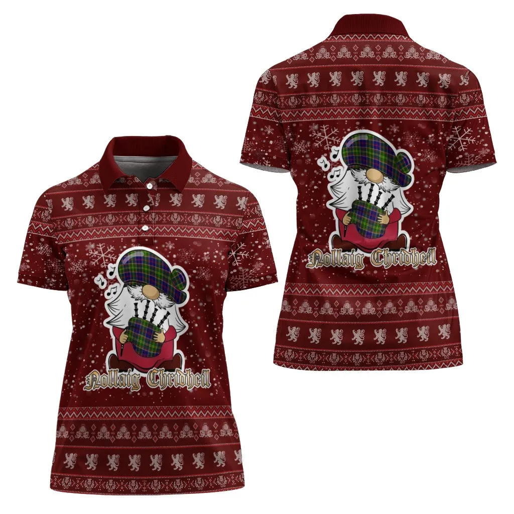 Arnott Clan Christmas Family Polo Shirt with Funny Gnome Playing Bagpipes