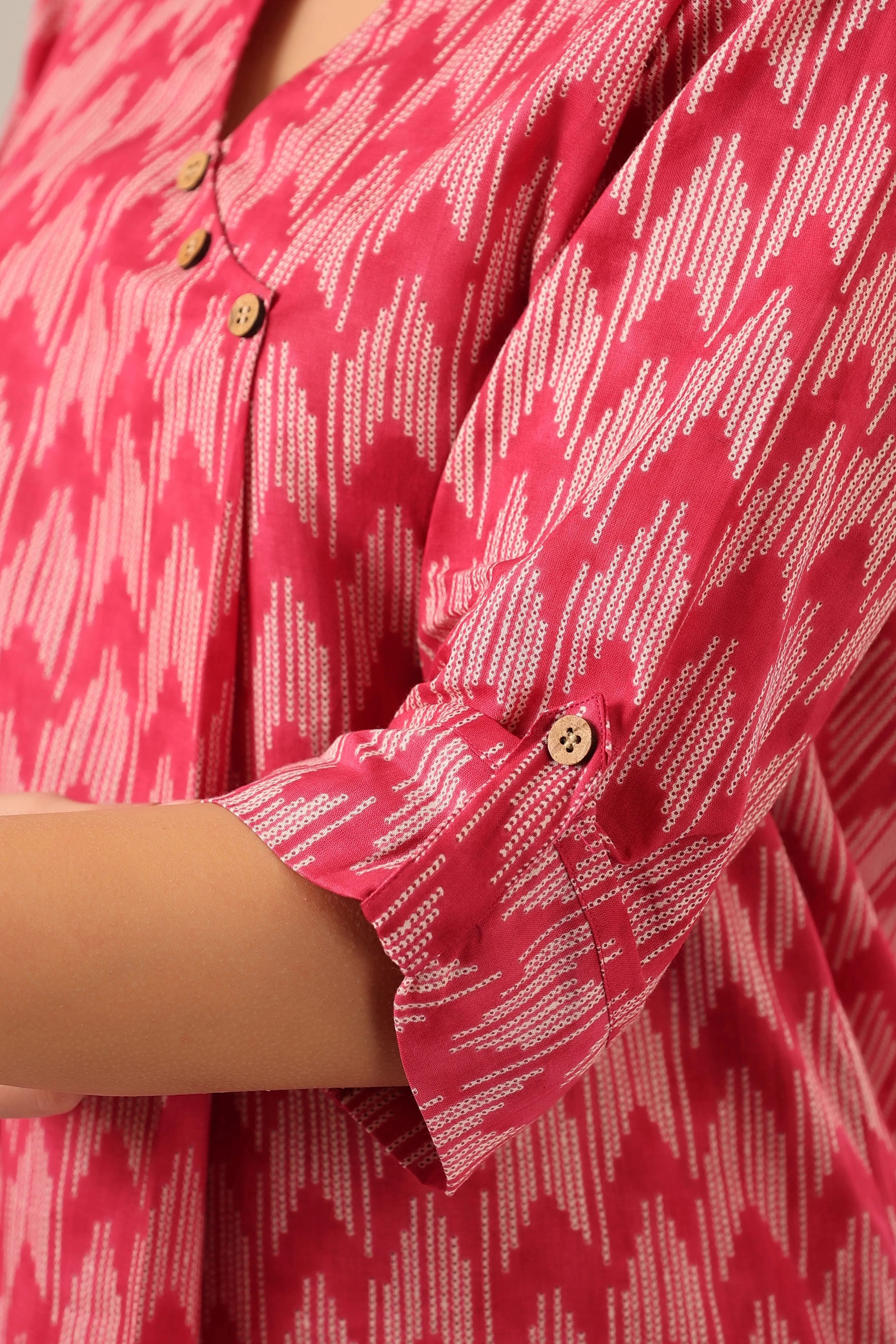 Arrow Shibori on Pink Lounge Co-ord Set