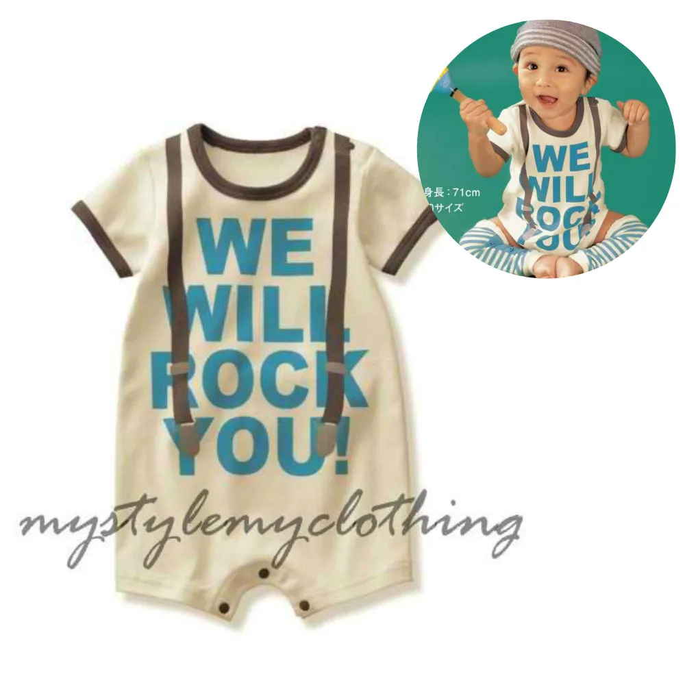 Baby Romper Suspender Baby Romper - We will rock you