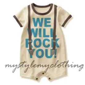 Baby Romper Suspender Baby Romper - We will rock you