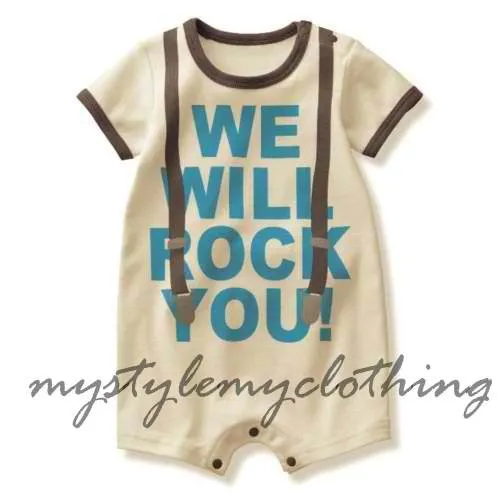 Baby Romper Suspender Baby Romper - We will rock you
