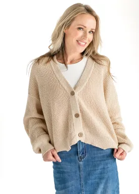 Button Up Cotton Knit Cardigan