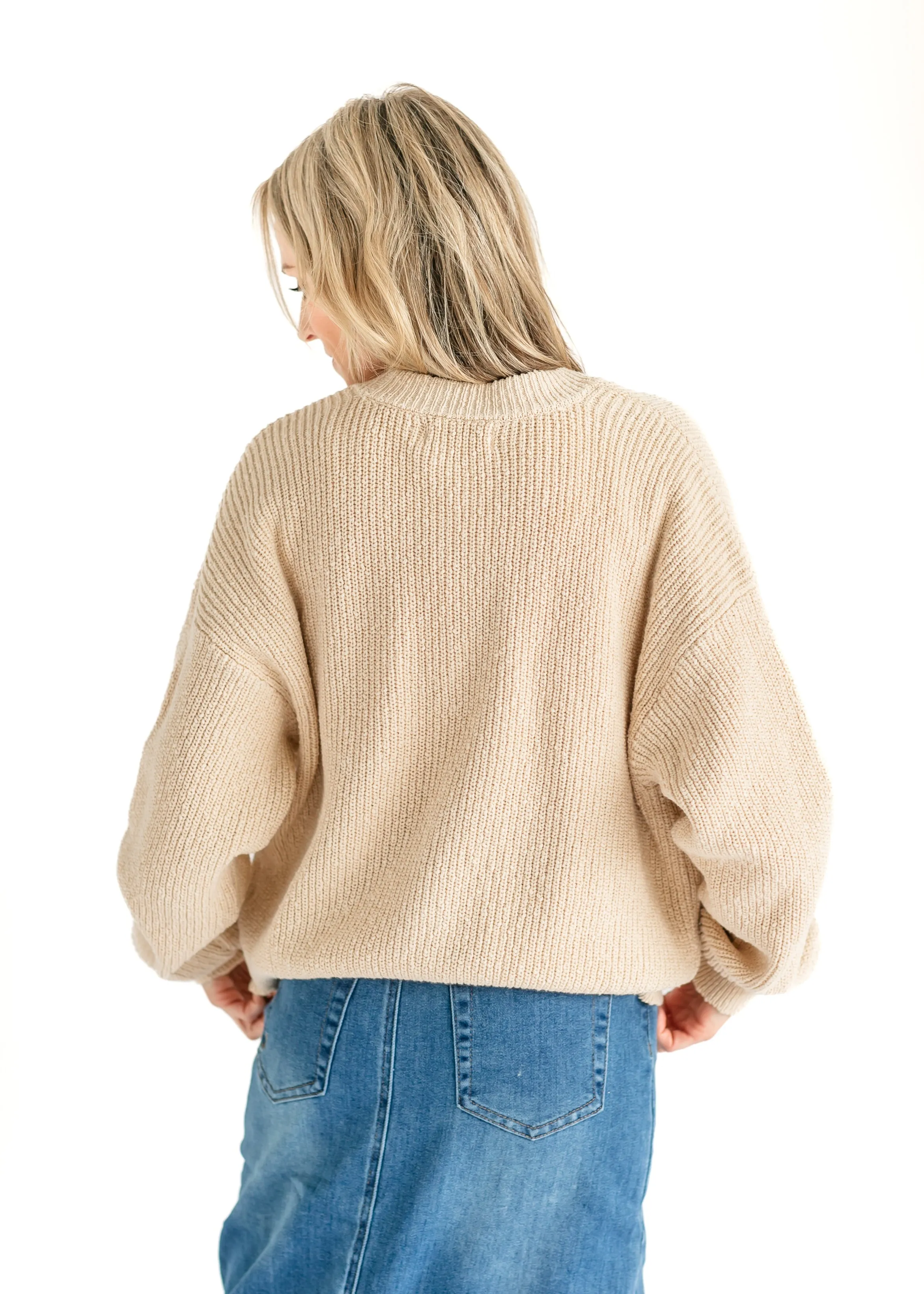 Button Up Cotton Knit Cardigan