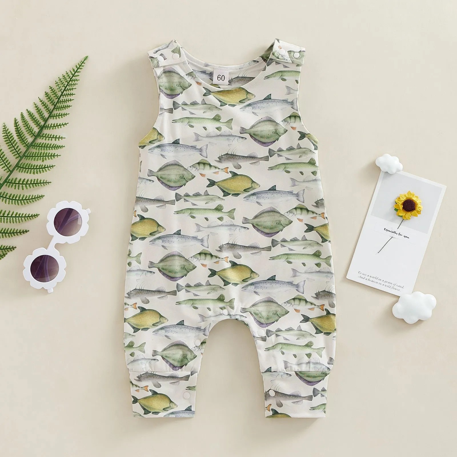 Davie Dino Fish Romper