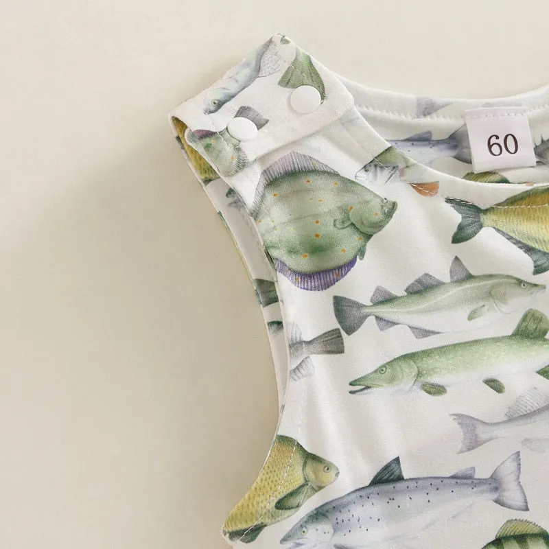 Davie Dino Fish Romper
