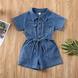 Denim Pocket Romper