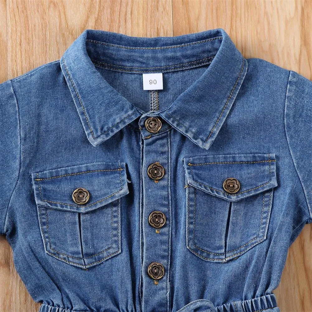 Denim Pocket Romper