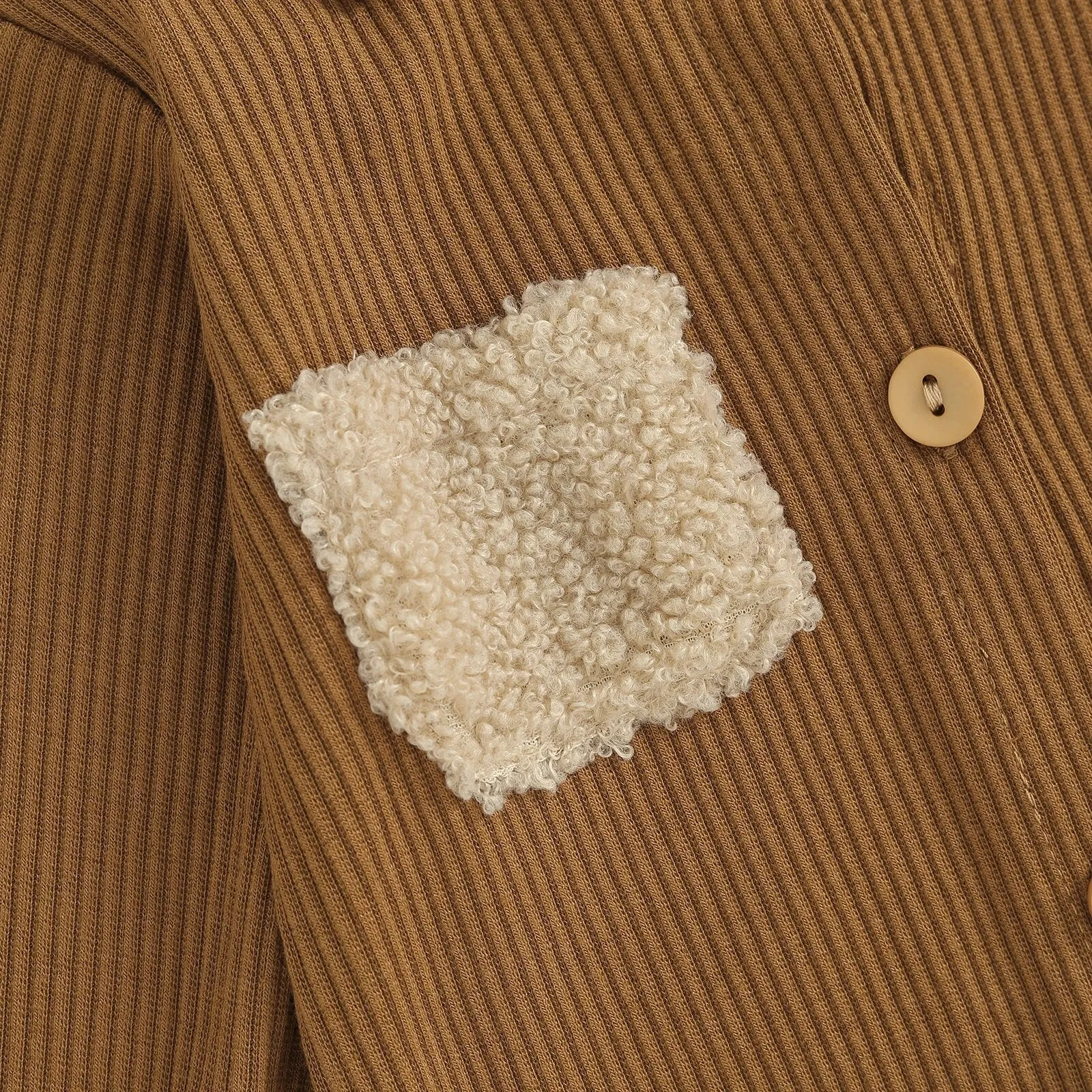 Fleece Pocket Collared Romper