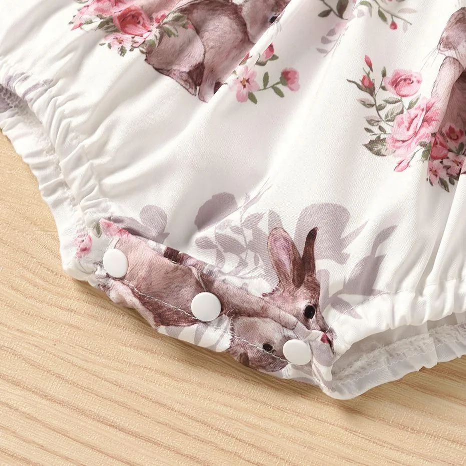Floral Bunny Romper