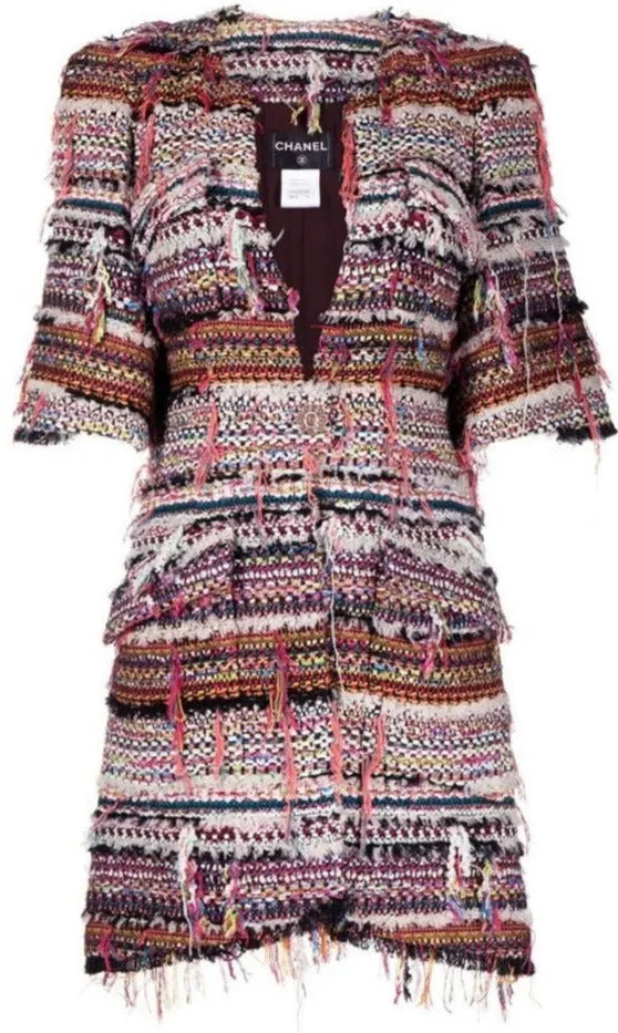Frayed Tweed Coat