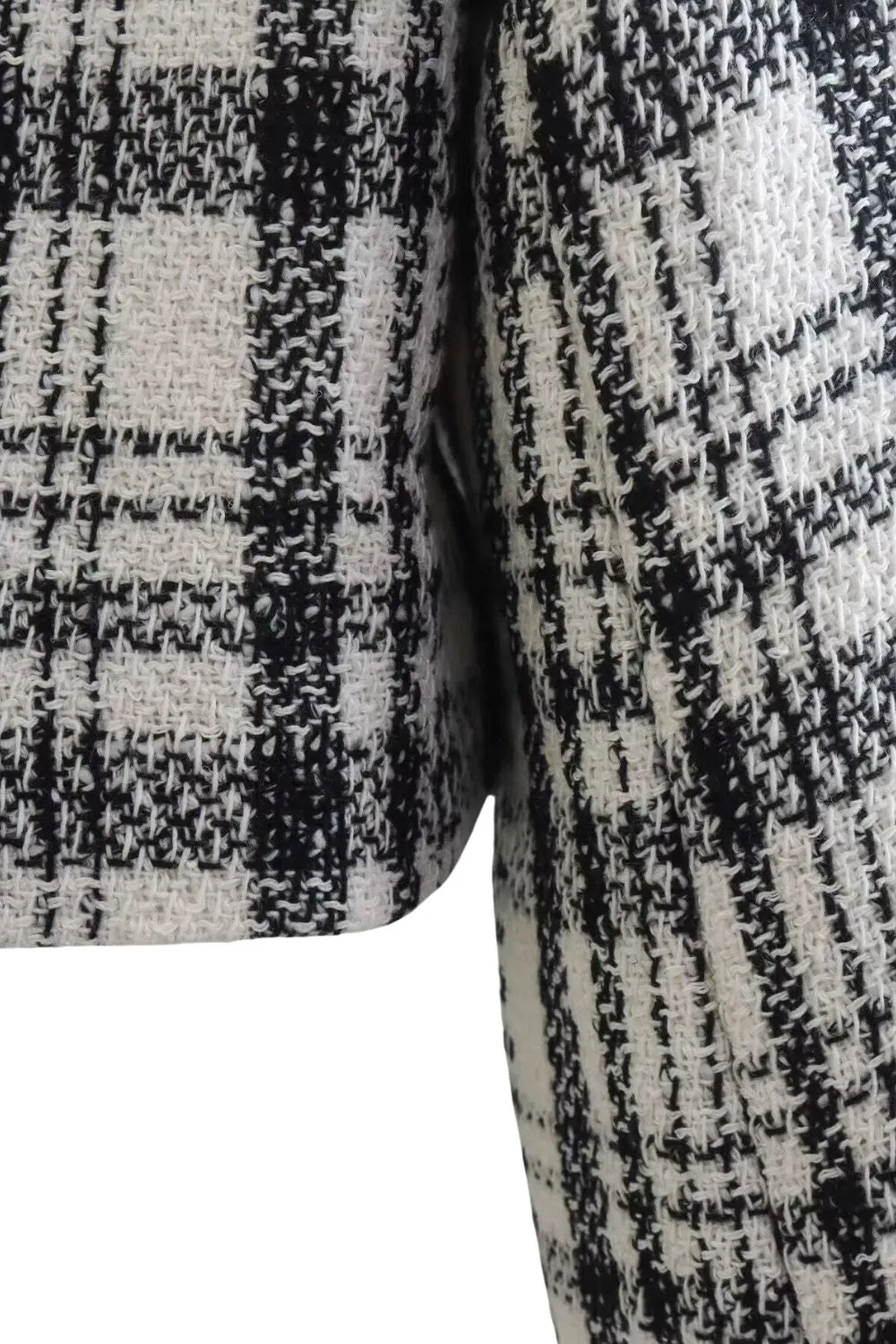 'Galina' Tweed Check Short Blazer