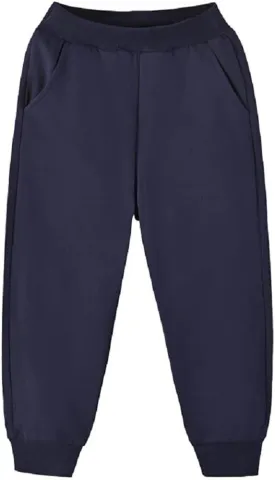Girls Boys Sweatpants Toddler Baby Pants Kids Jogger Solid Cotton Casual Pull On Active Playwear