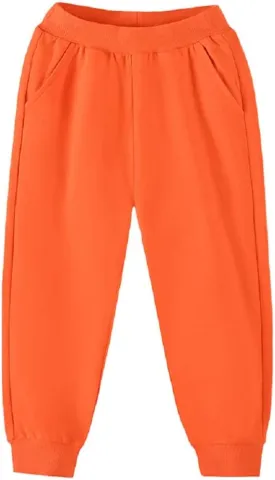 Girls Boys Sweatpants Toddler Baby Pants Kids Jogger Solid Cotton Casual Pull On Active Playwear