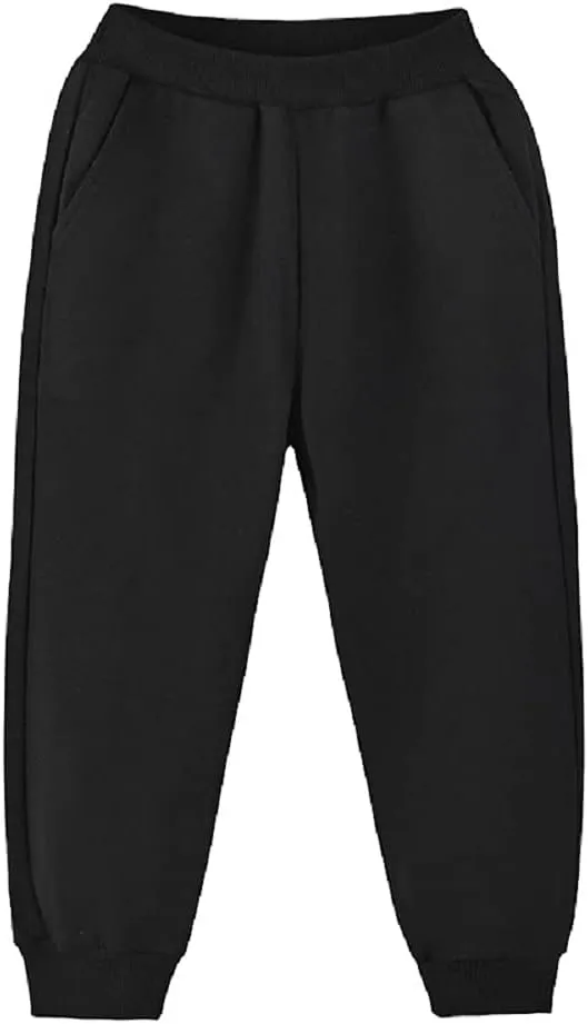 Girls Boys Sweatpants Toddler Baby Pants Kids Jogger Solid Cotton Casual Pull On Active Playwear