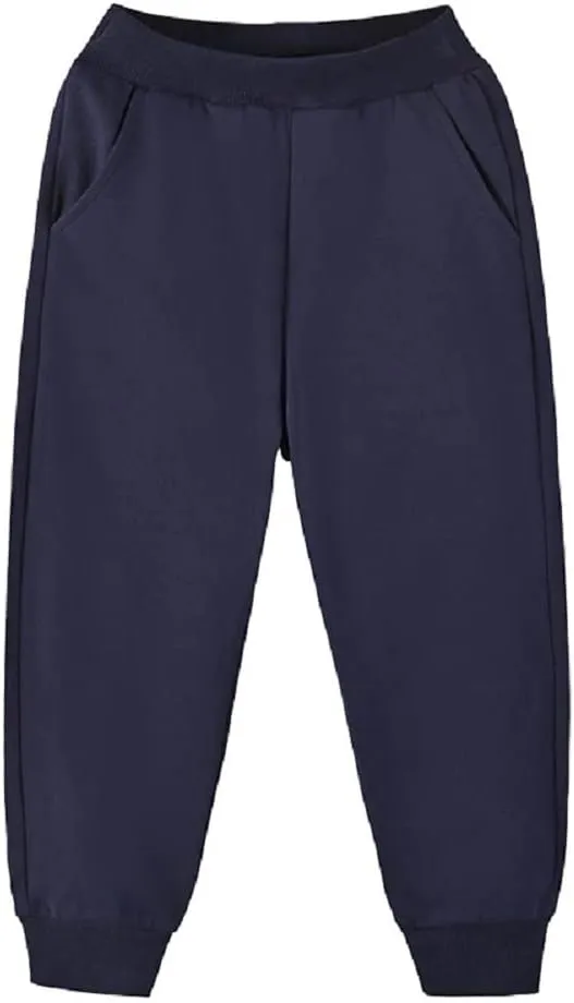 Girls Boys Sweatpants Toddler Baby Pants Kids Jogger Solid Cotton Casual Pull On Active Playwear