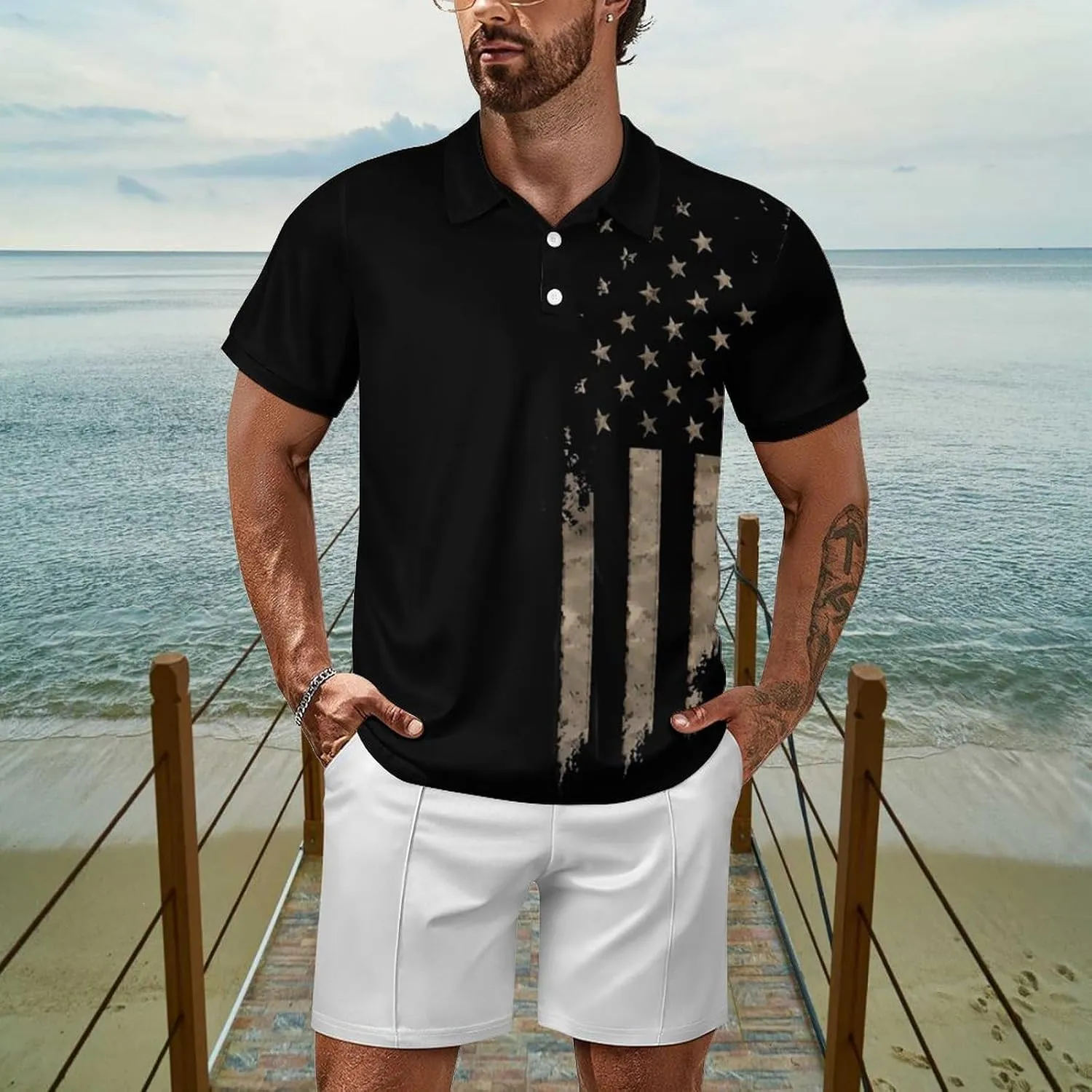 Golf Shirts for Men,Dry Fit Athletic Short Sleeve Polo Shirts,Performance 4 Way Stretch Golf Polos with UPF 50