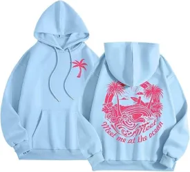 Graphic Hoodies Women Y2k Oversized Sweatshirt Long Sleeve Pullover Sweater Cute Hooded Preppy Top Aesthetic Shirts L/L