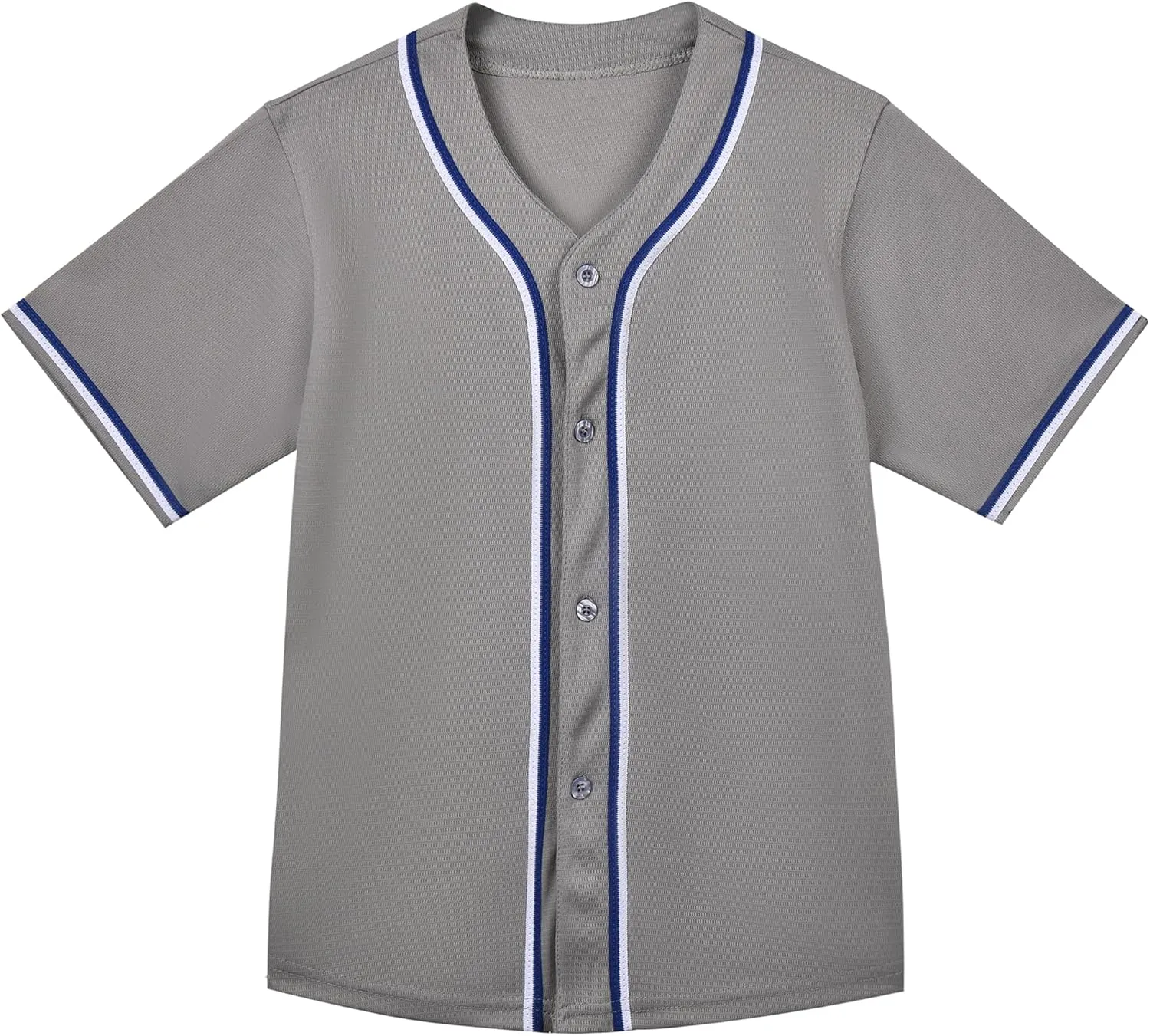 Kids Baseball Jersey Button Down Hip Hop Personalized Sport T Shirts Tops Baseball Shirt for Boys Girls Toddler 2T-12Y