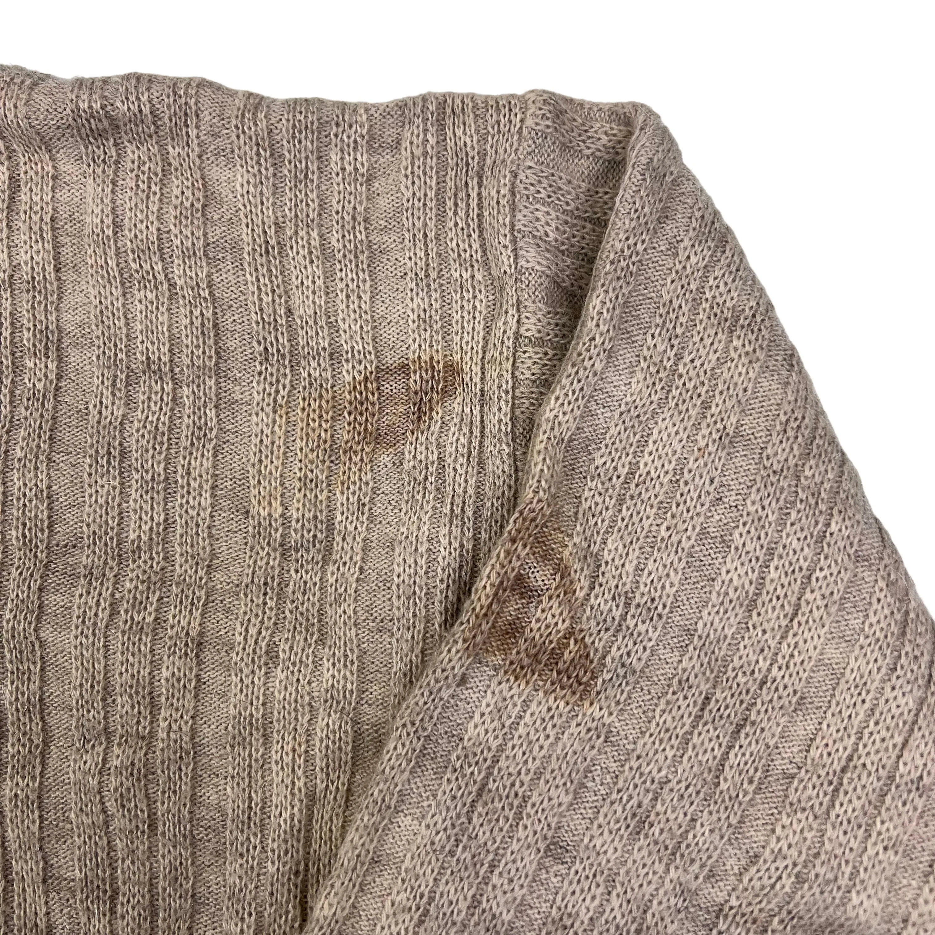 Lacoste Beige Button-Up Knit Cardigan