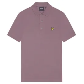 Lyle & Scott Branded Chest Logo Highland Mauve Purple Polo Shirt