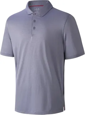 Mens Golf Polo Shirt Moisture Wicking Dry Fit Performance Athletic Short Sleeve Striped Golf Shirts for Men