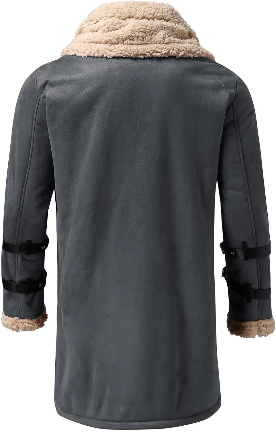 Mens Jacket Winter Fleece Lined Casual Lapel Jacket Coats Thick Thermal Zipper Jackets Outerwear with Multi Pockets