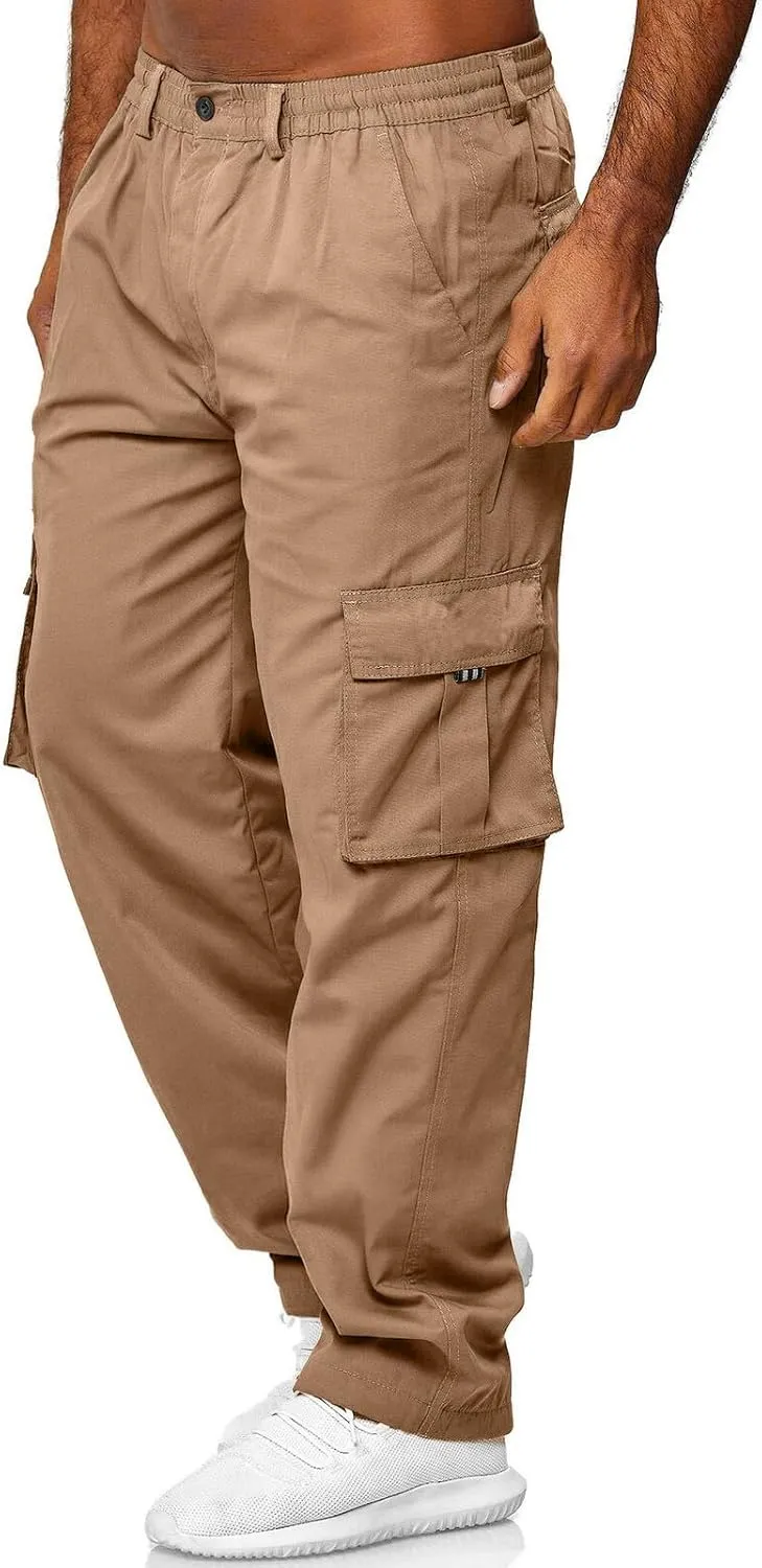 Mens Outdoor Cargo Lightweight Pants Tactical Pant Hiking Jogger Classic Fit Multi Pockets