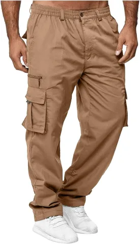 Mens Outdoor Cargo Lightweight Pants Tactical Pant Hiking Jogger Classic Fit Multi Pockets