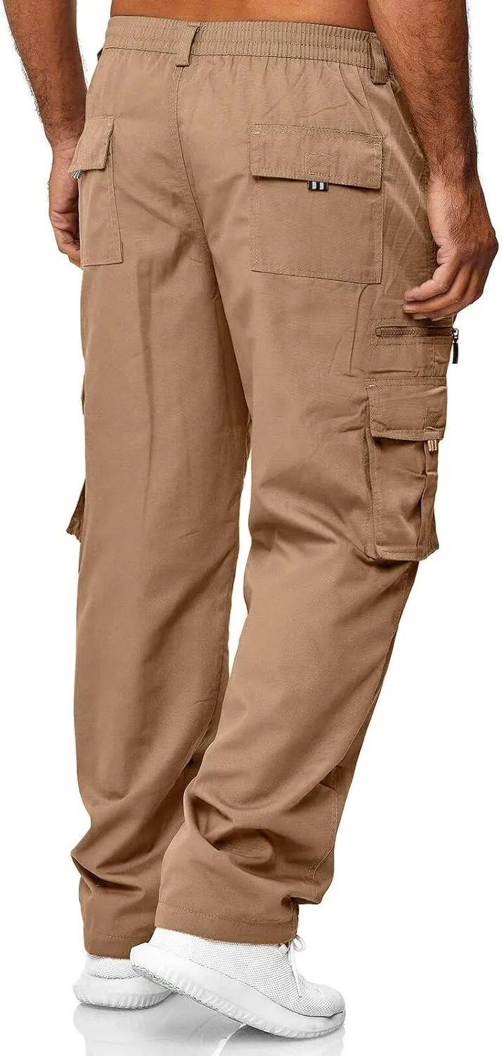 Mens Outdoor Cargo Lightweight Pants Tactical Pant Hiking Jogger Classic Fit Multi Pockets