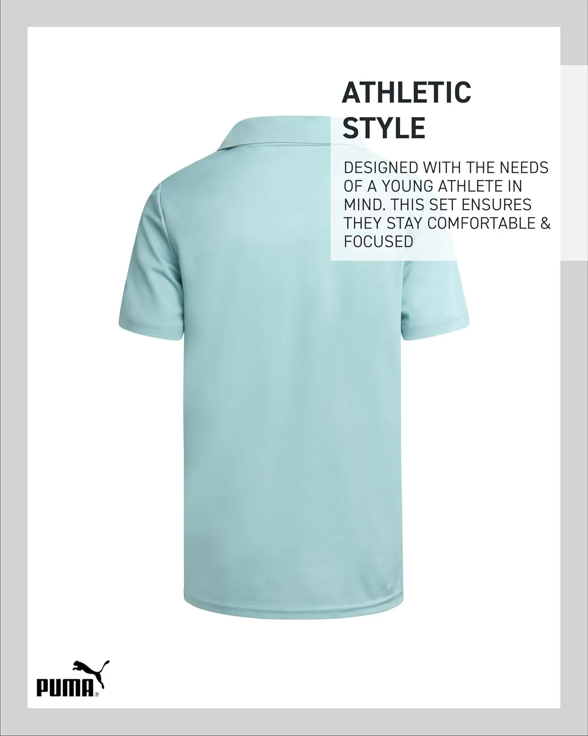 PUMA Boys Polo Shirt - Dry Fit Performance Button Closure Collared Short Sleeve Golf Polo Shirts for Boys (Sizes: 8-20)