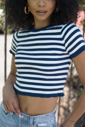 Ribbed Kint Striped Top