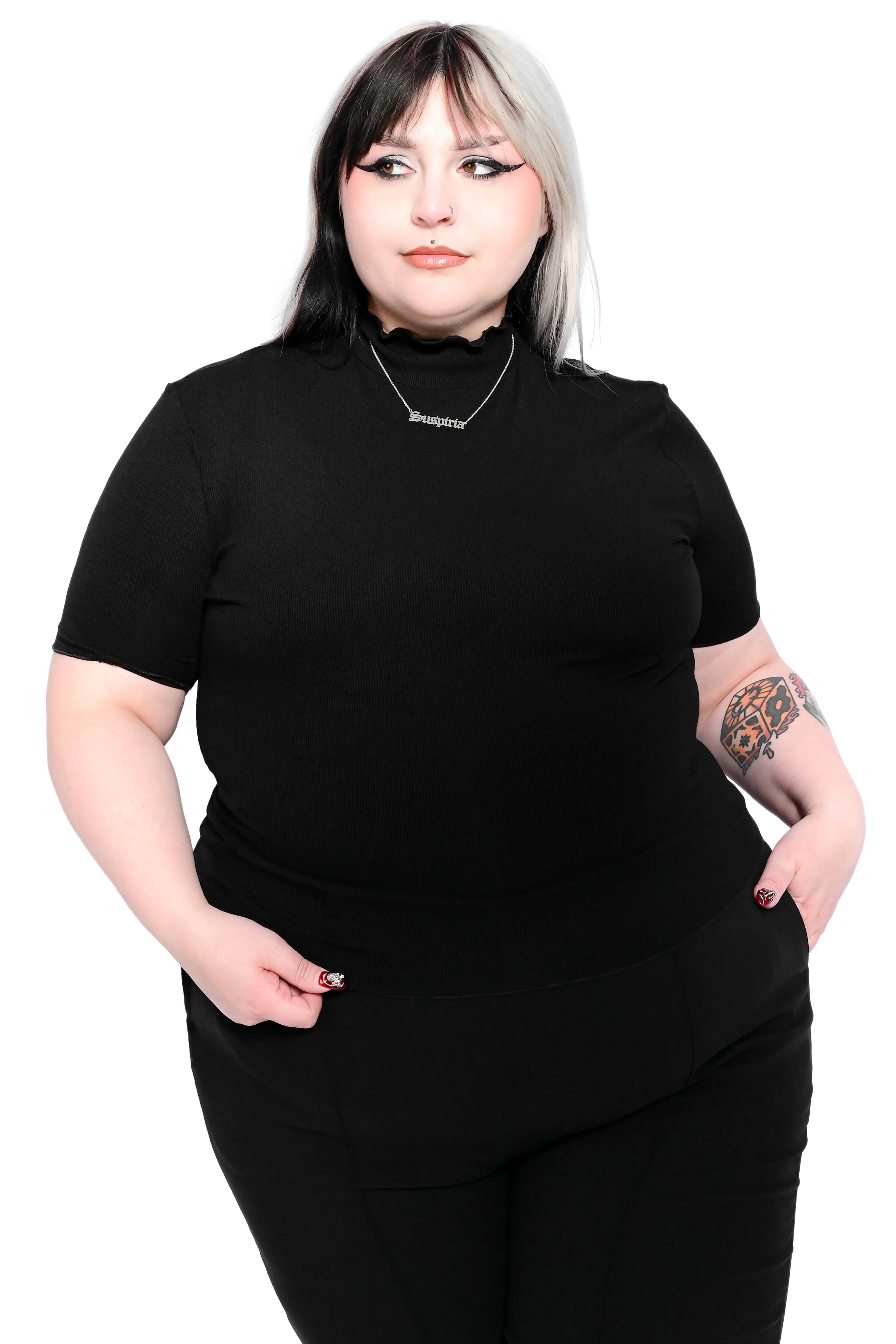 Ribbed Short Sleeve Crop Top