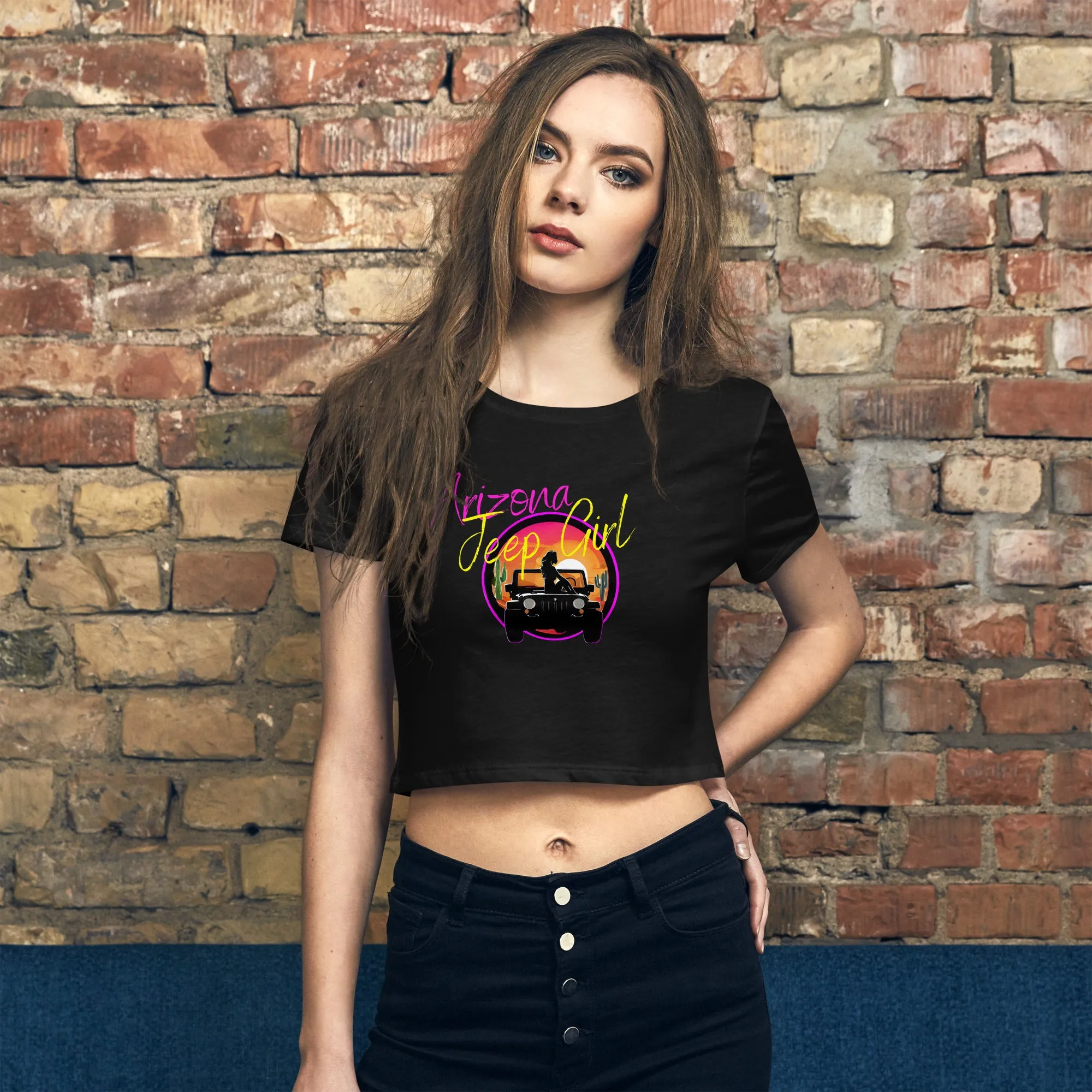 Shoreline Offroad Arizona Jeep Girl Women's Crop Tee
