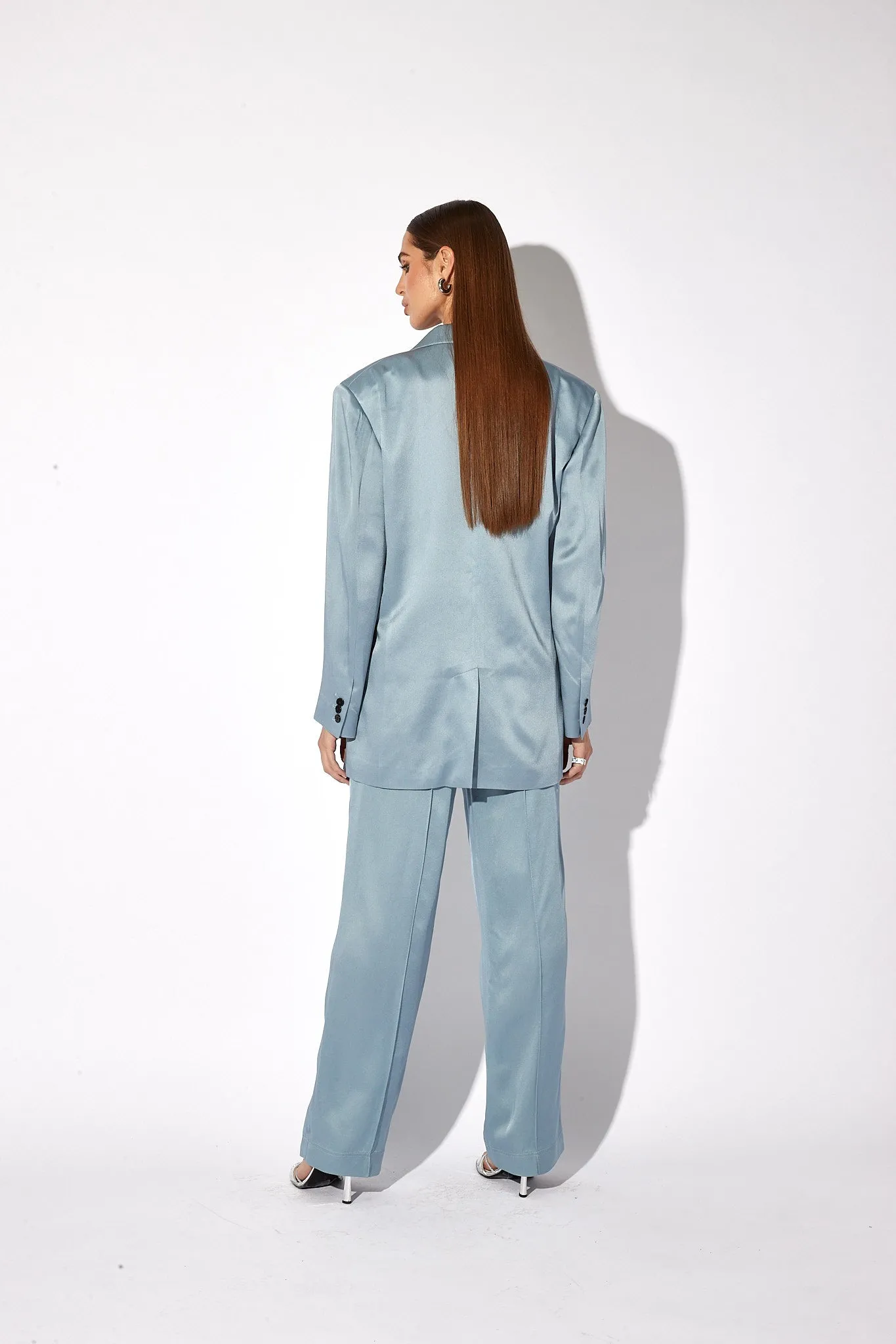 SINGLE BREASTED BLAZER | DUSTY BLUE