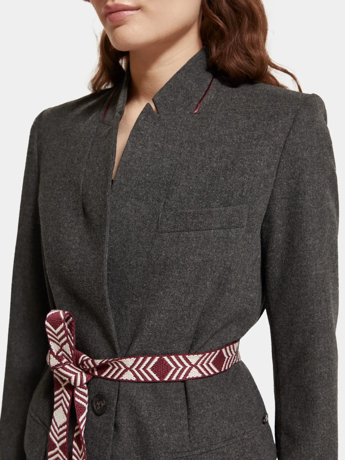 Single-breasted wool blazer