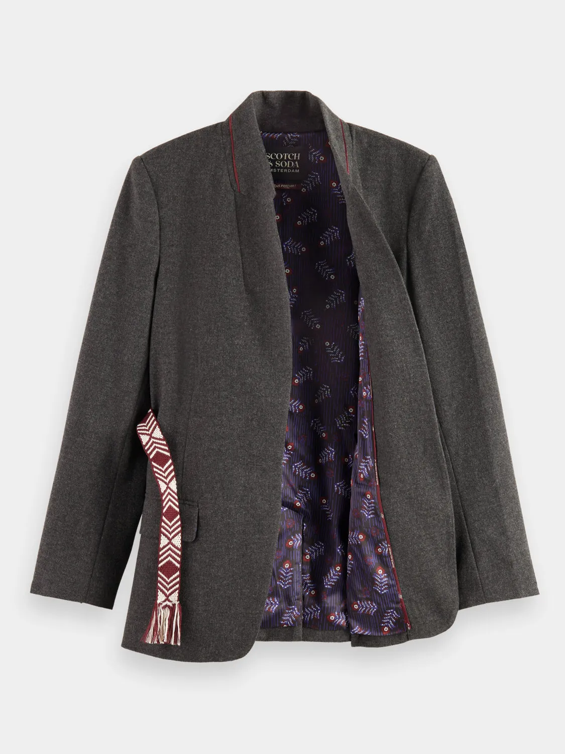 Single-breasted wool blazer