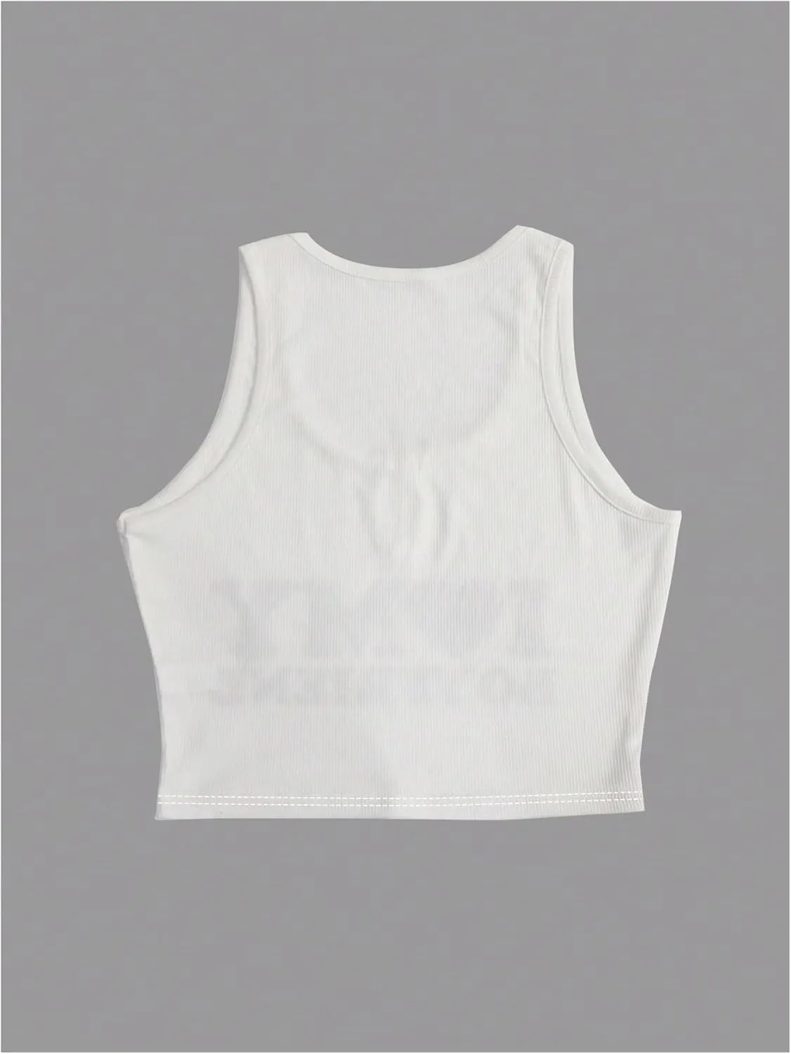 SOLY HUX Women's V Neck Crop Tops Basic Trendy Notched Sleeveless Slim Fit Summer Y2k Sexy Crop Tank Top