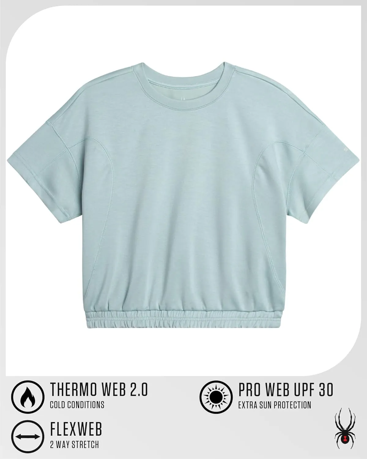 Spyder Womens Crop Top - Short Sleeve Crewneck Boxy Cropped Fashion Top for Women, Ideal for Casual Everyday Wear (S-XL)