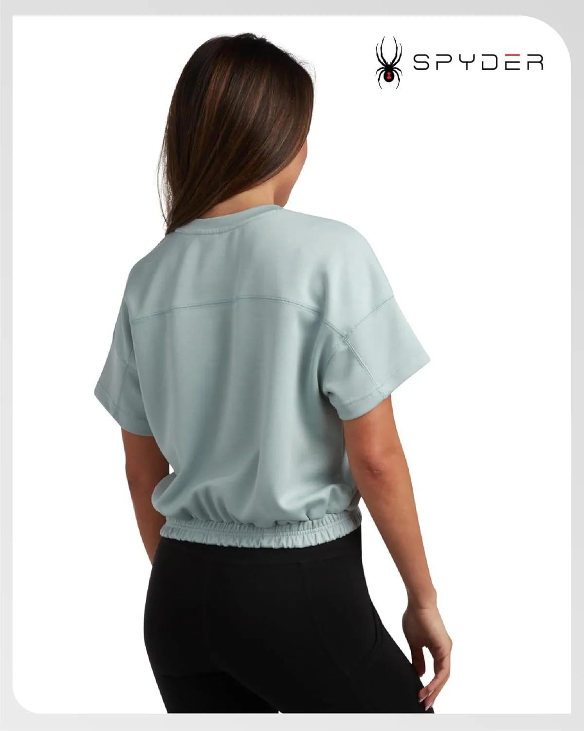 Spyder Womens Crop Top - Short Sleeve Crewneck Boxy Cropped Fashion Top for Women, Ideal for Casual Everyday Wear (S-XL)