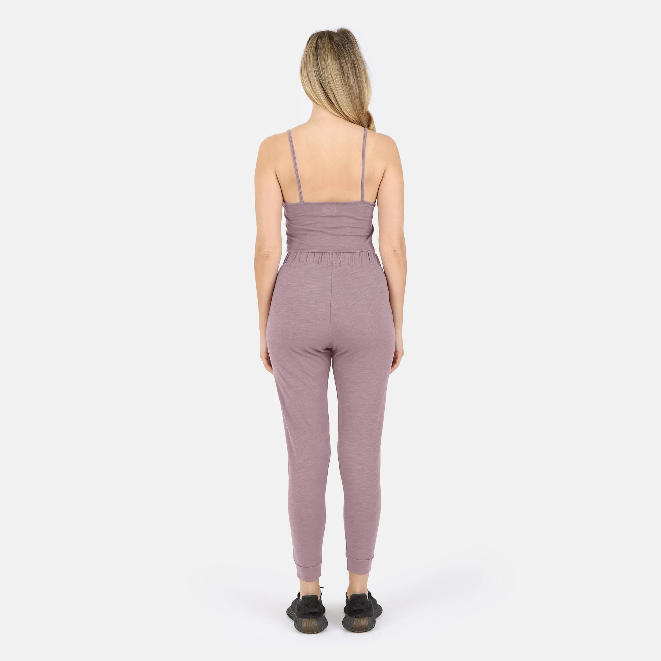 Tegan Cotton Jogger Pant - Dusty Orchid