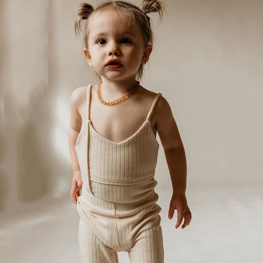 Toddler Girls Solid Color Sleeveless Romper & Bell Trousers Toddler Girls Wholesale