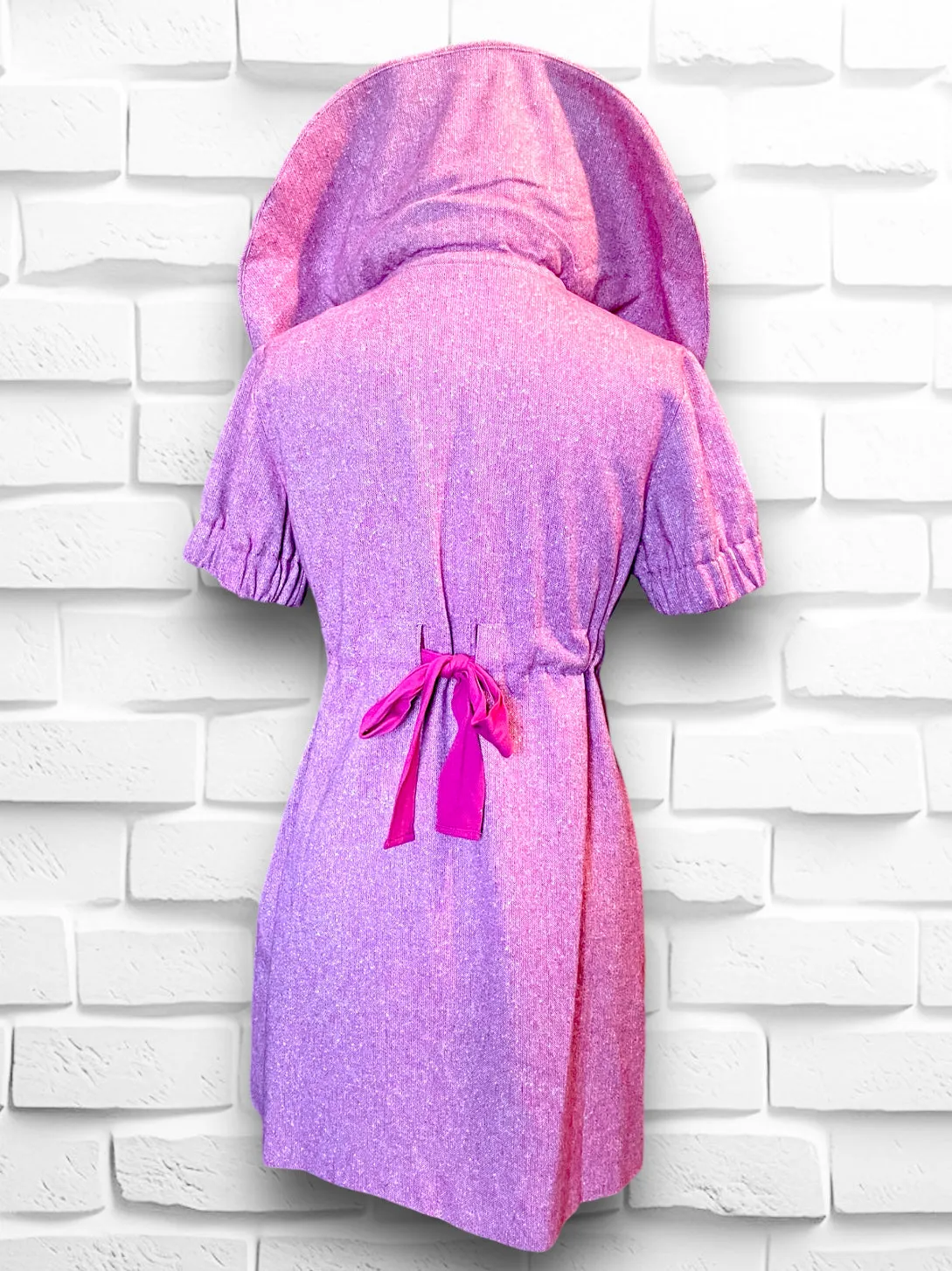 Vintage Pink Tweed Kensie Girl Short Sleeved Overcoat Dress