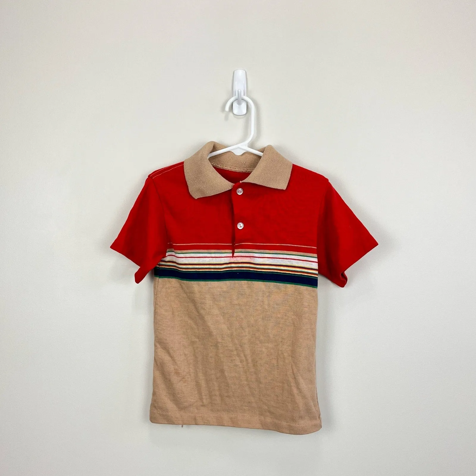 Vintage Red & Ran Short Sleeve Polo Shirt