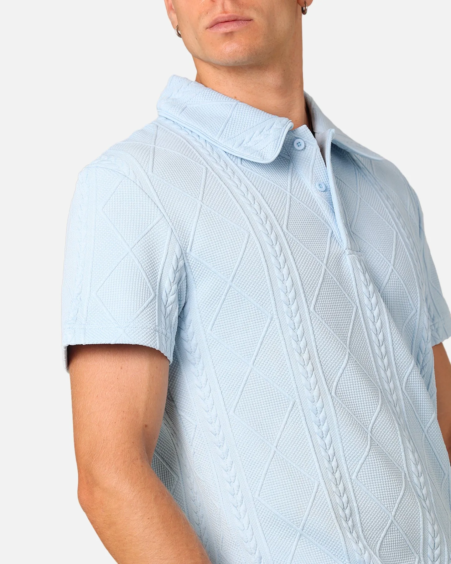 XXIII Danny Knit Polo Shirt Sky Blue