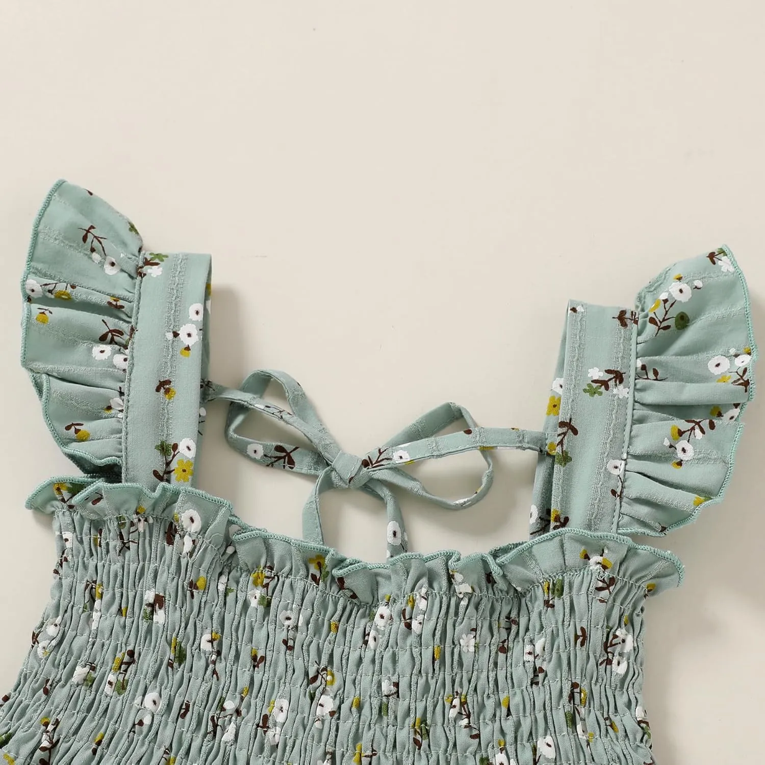 YOUNGER TREE Toddler Girl Dress Baby Girls Summer Clothes Ruffle Sleeve Floral Smock Beach Boho Dresses Sundress